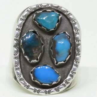 Multi Color Bisbee Turquoise Sterling Silver Ring