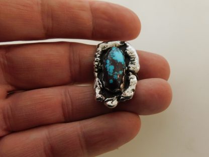 Bisbee Turquoise Sterling Silver Nugget Ring