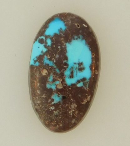 BLUE BISBEE TURQUOISE with 3 Pools in Chocolate Brown Matrix 13 carats