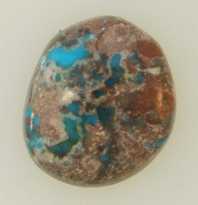 BLUE BISBEE TURQUOISE CABOCHON Electric Blue in Lavender Host 8 carats