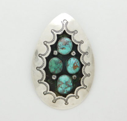 Bisbee Turquoise and Sterling Silver Pendant